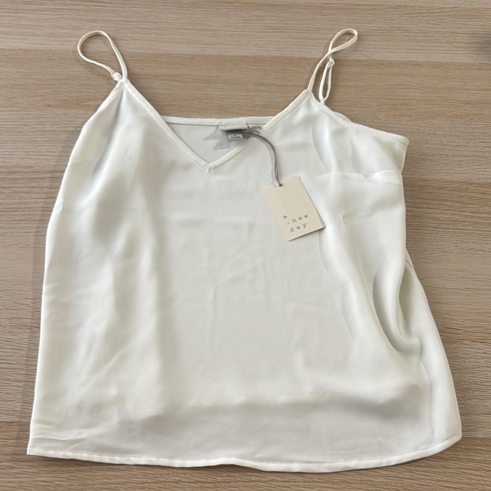 A New Day White Crop Camisole Top